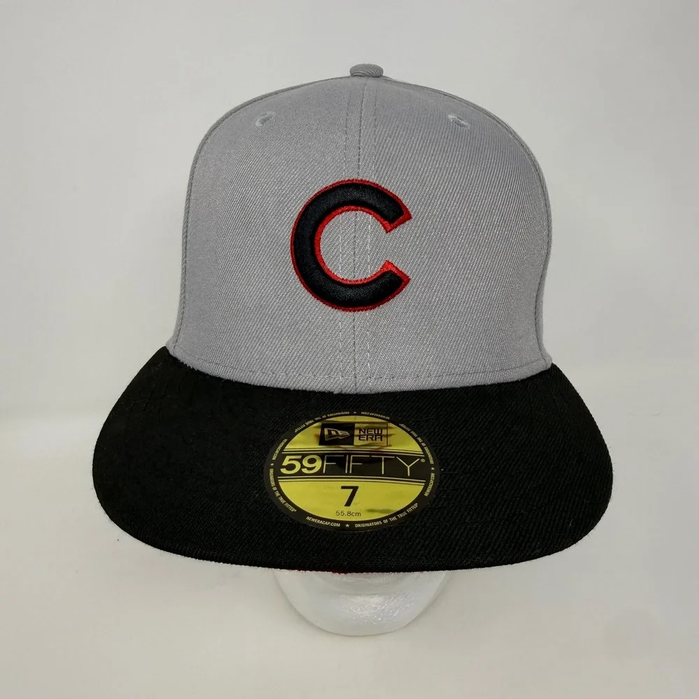 New Era 59FIFTY Chicago Cubs 1962 All Star Game Fitted Hat Grey Black Red Size 7